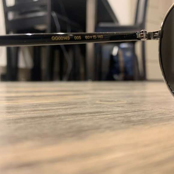 Gucci Aviator Sunglasses (Unisex) - Polarized, Grey Lens - GG0014S-005 - Picture 7 of 8